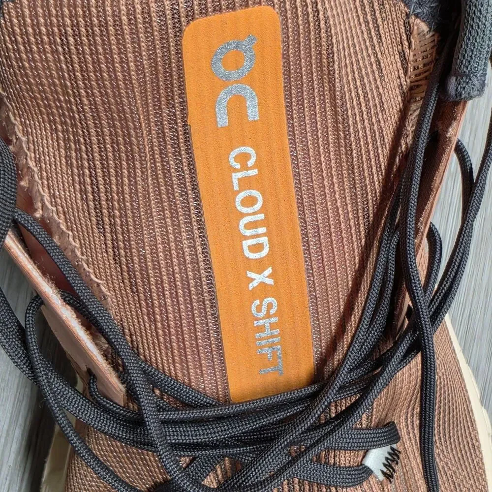 On Cloud X Shift Womens 8.5 Running Shoes Pink Bronze Orange Sneaker Athletic
